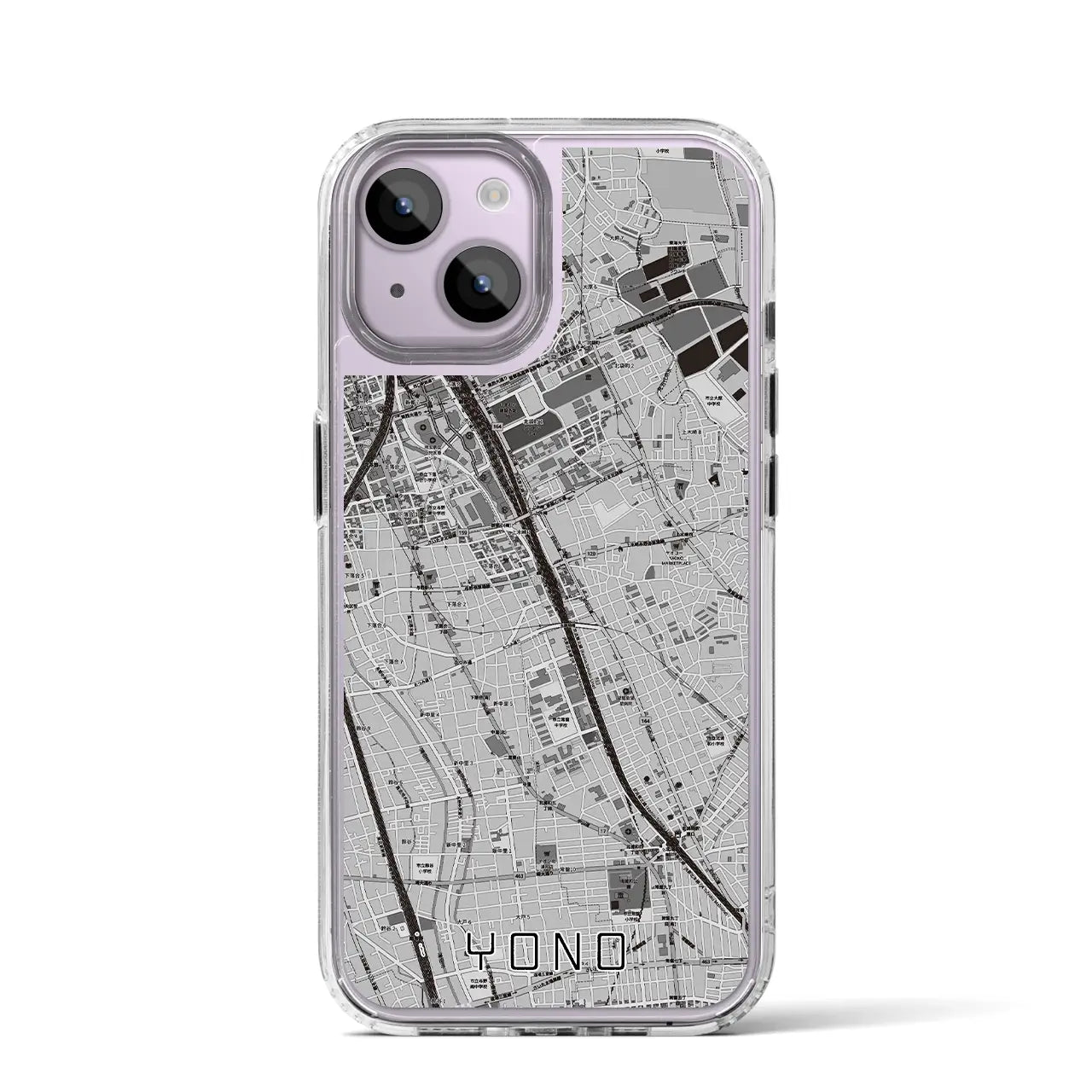 【与野(埼玉県)】地図柄iPhoneケース(MagSafeタイプ)