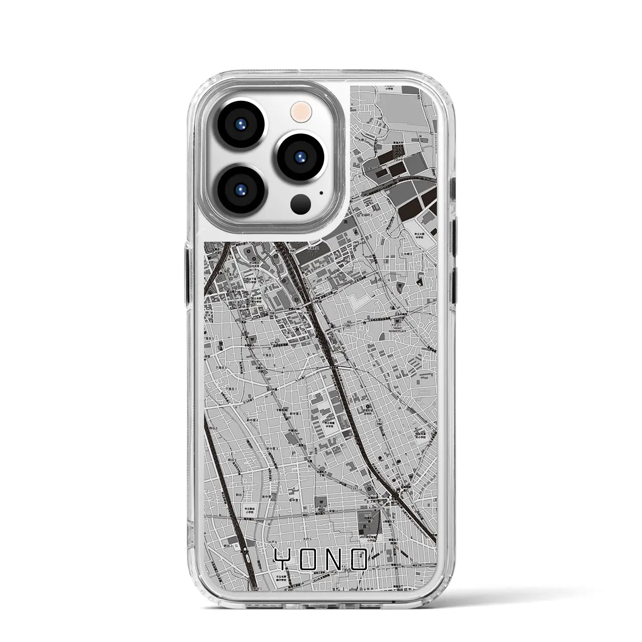 【与野(埼玉県)】地図柄iPhoneケース(MagSafeタイプ)