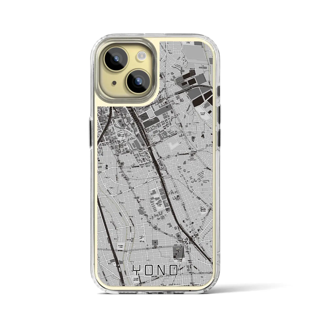 【与野(埼玉県)】地図柄iPhoneケース(MagSafeタイプ)