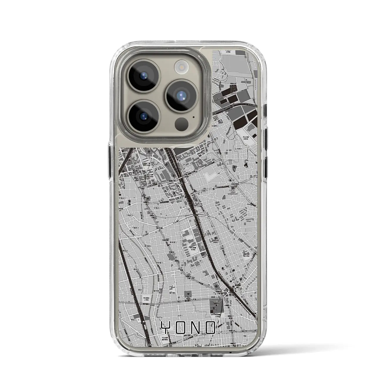 【与野(埼玉県)】地図柄iPhoneケース(MagSafeタイプ)