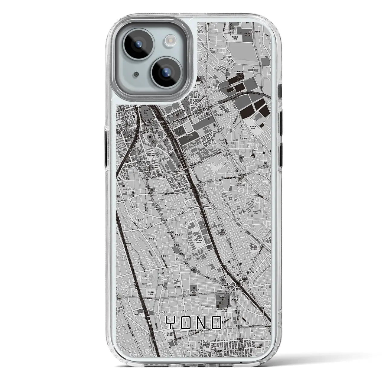 【与野(埼玉県)】地図柄iPhoneケース(MagSafeタイプ)