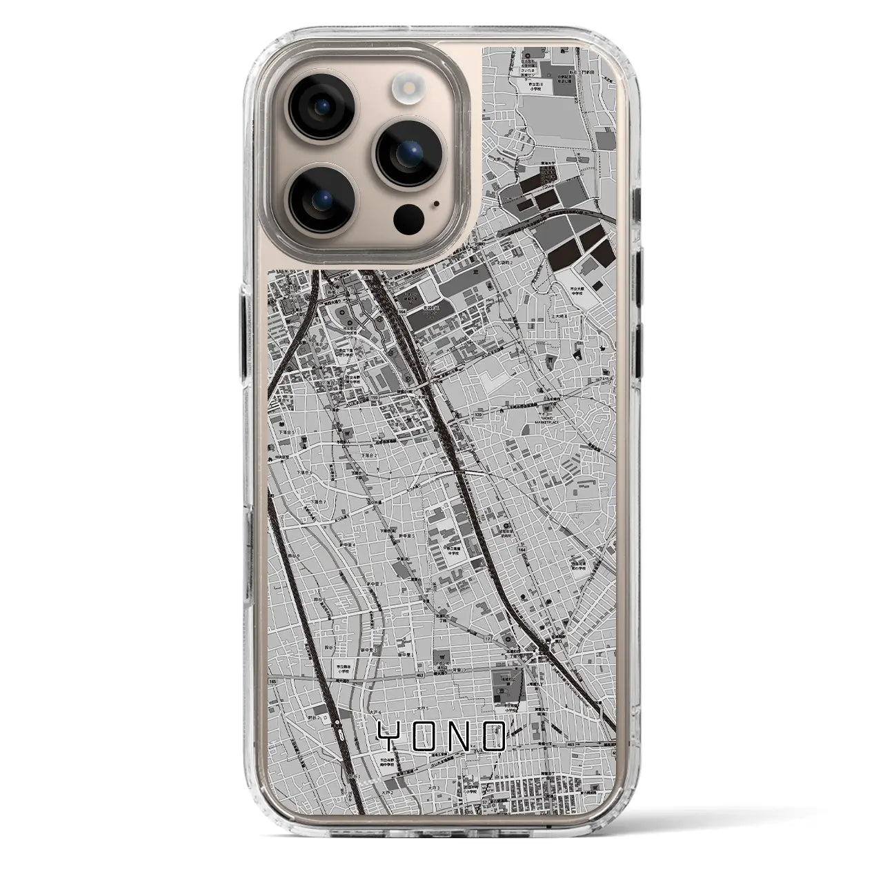 【与野(埼玉県)】地図柄iPhoneケース(MagSafeタイプ)