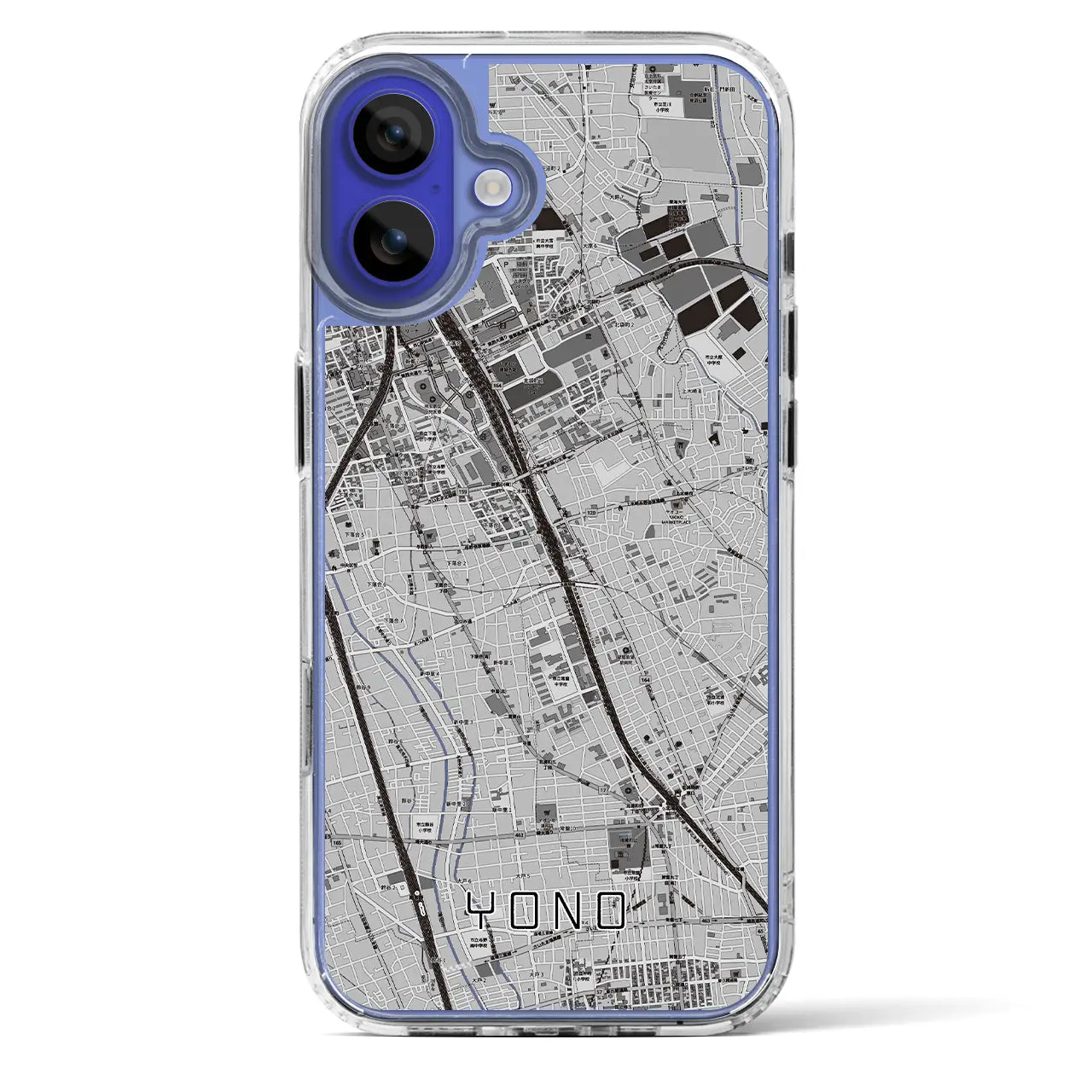 【与野(埼玉県)】地図柄iPhoneケース(MagSafeタイプ)