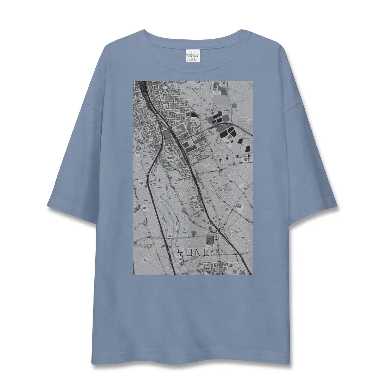 【与野(埼玉県)】地図柄ビッグシルエットTシャツ