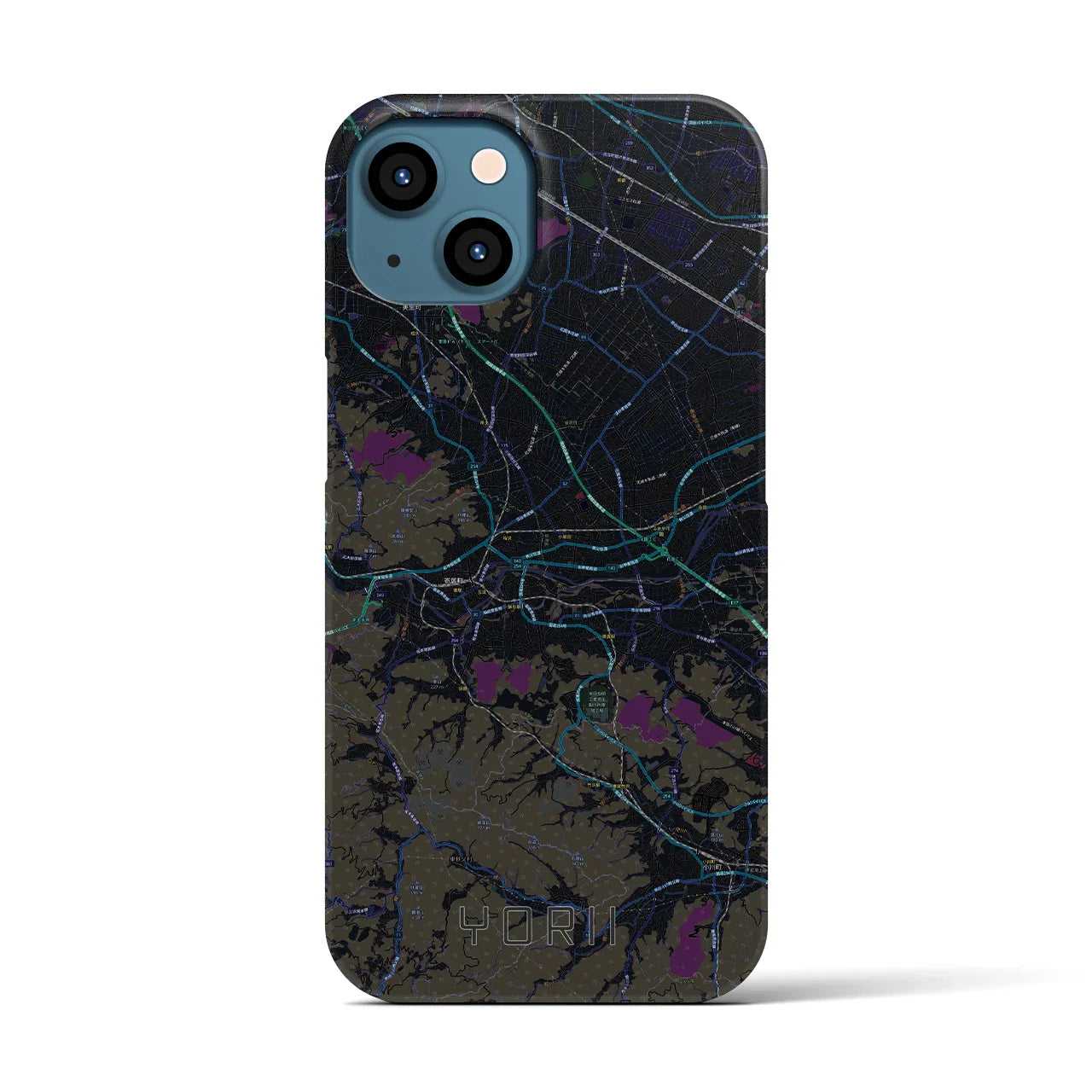 【寄居(埼玉県)】地図柄iPhoneケース(バックカバータイプ)