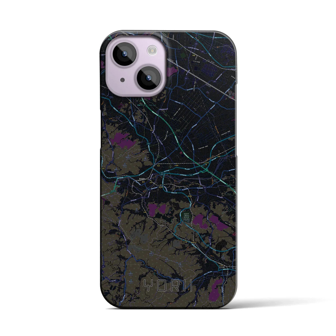 【寄居(埼玉県)】地図柄iPhoneケース(バックカバータイプ)