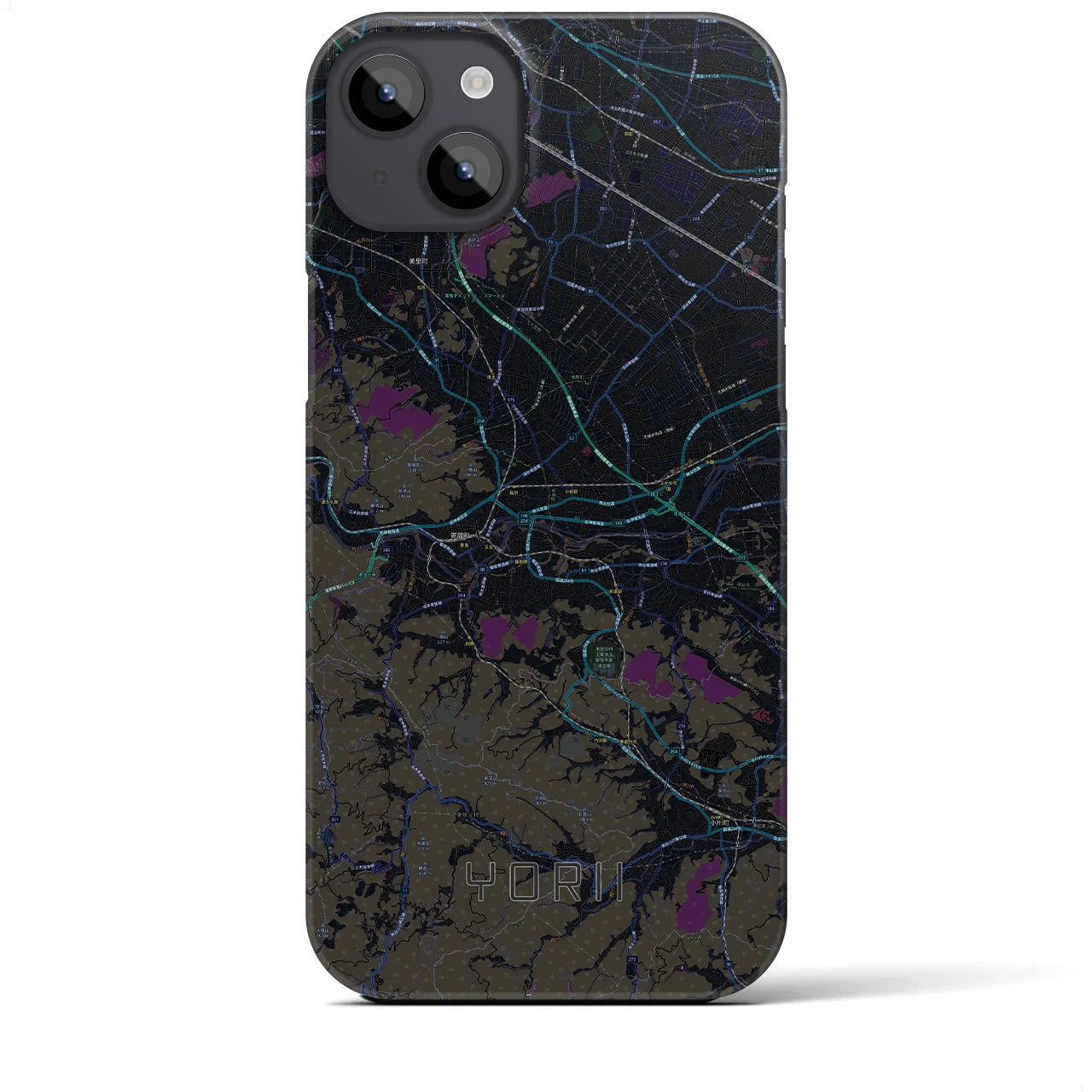 【寄居(埼玉県)】地図柄iPhoneケース(バックカバータイプ)