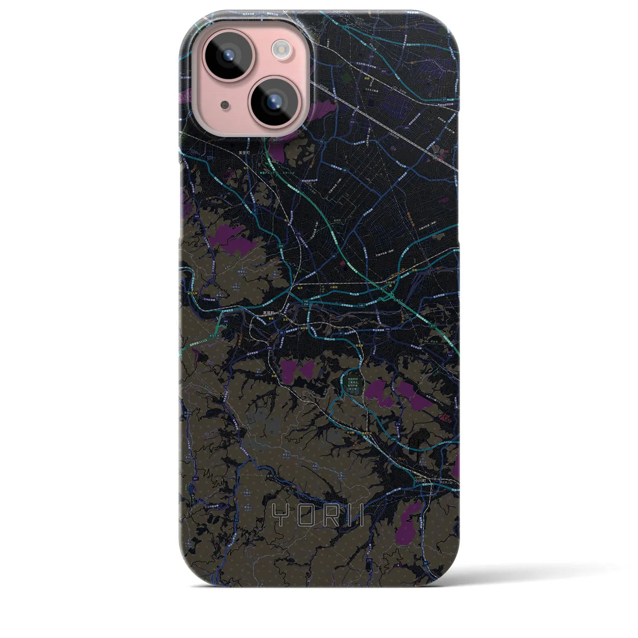 【寄居(埼玉県)】地図柄iPhoneケース(バックカバータイプ)