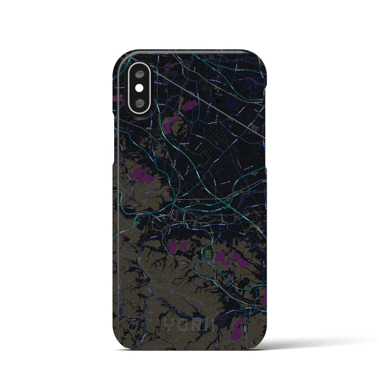 【寄居(埼玉県)】地図柄iPhoneケース(バックカバータイプ)