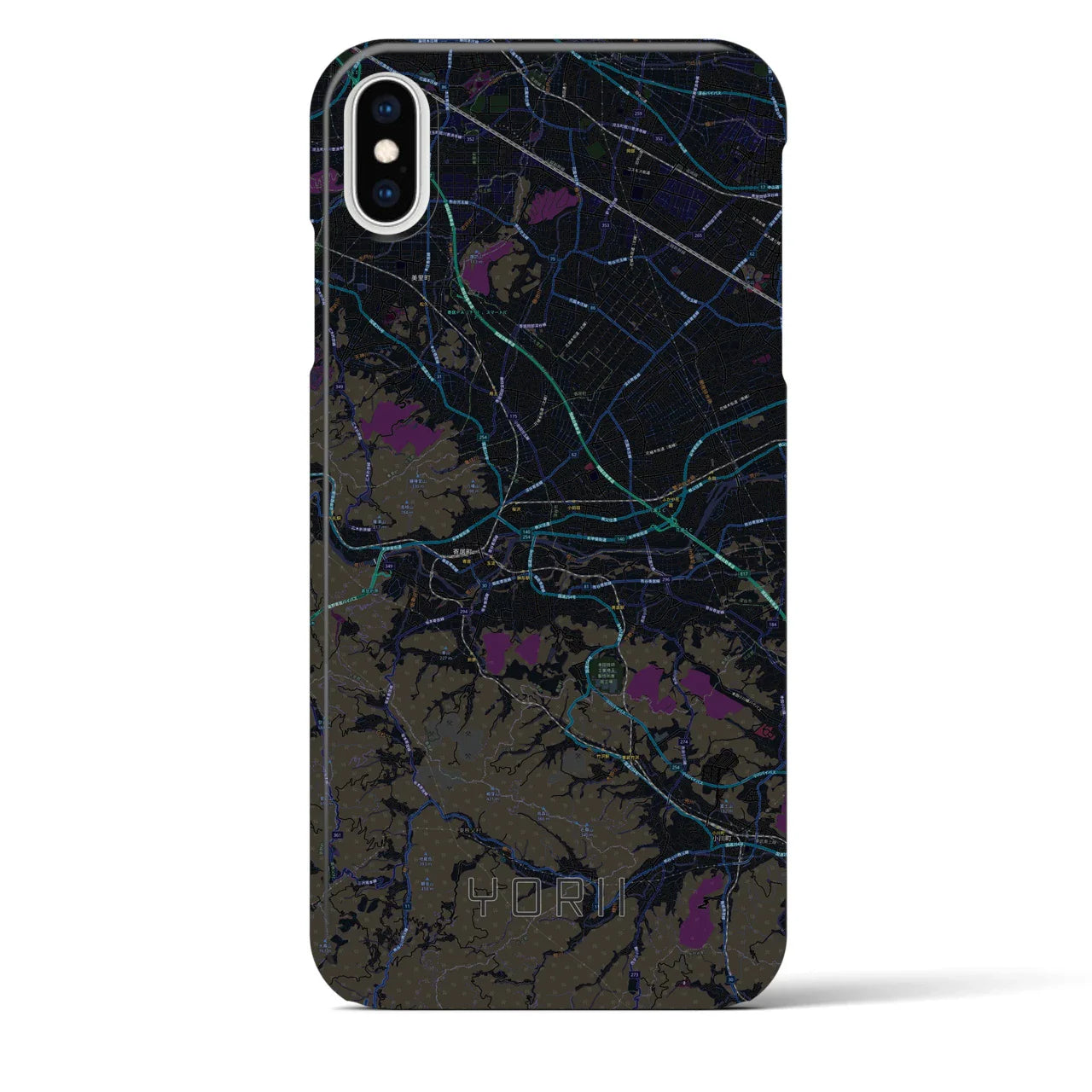 【寄居(埼玉県)】地図柄iPhoneケース(バックカバータイプ)