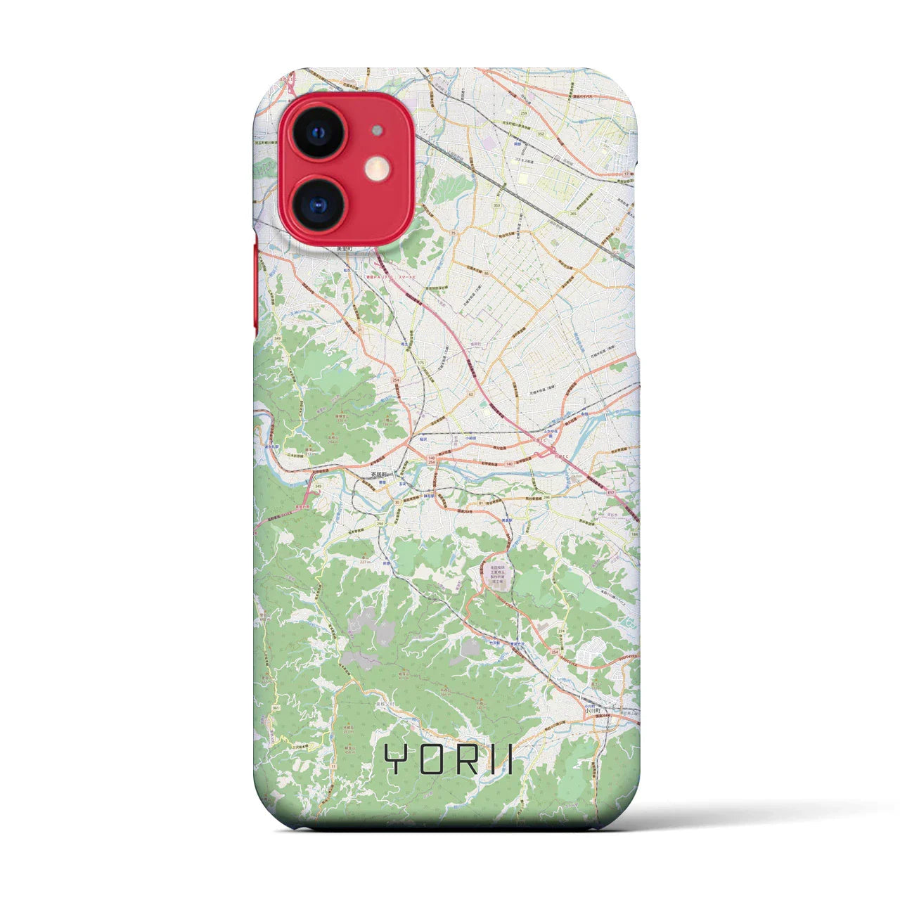 【寄居(埼玉県)】地図柄iPhoneケース(バックカバータイプ)