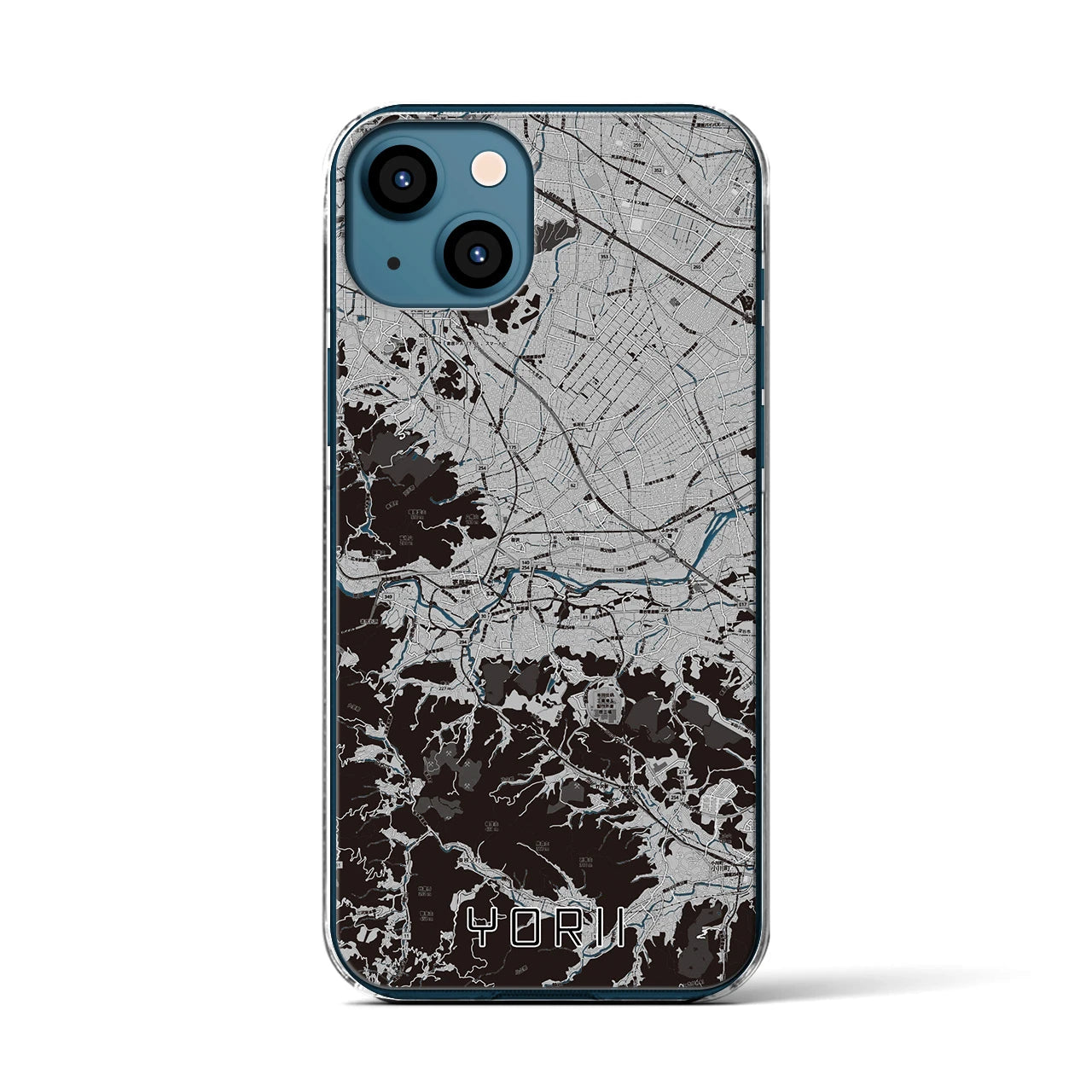 【寄居(埼玉県)】地図柄iPhoneケース(クリアタイプ)