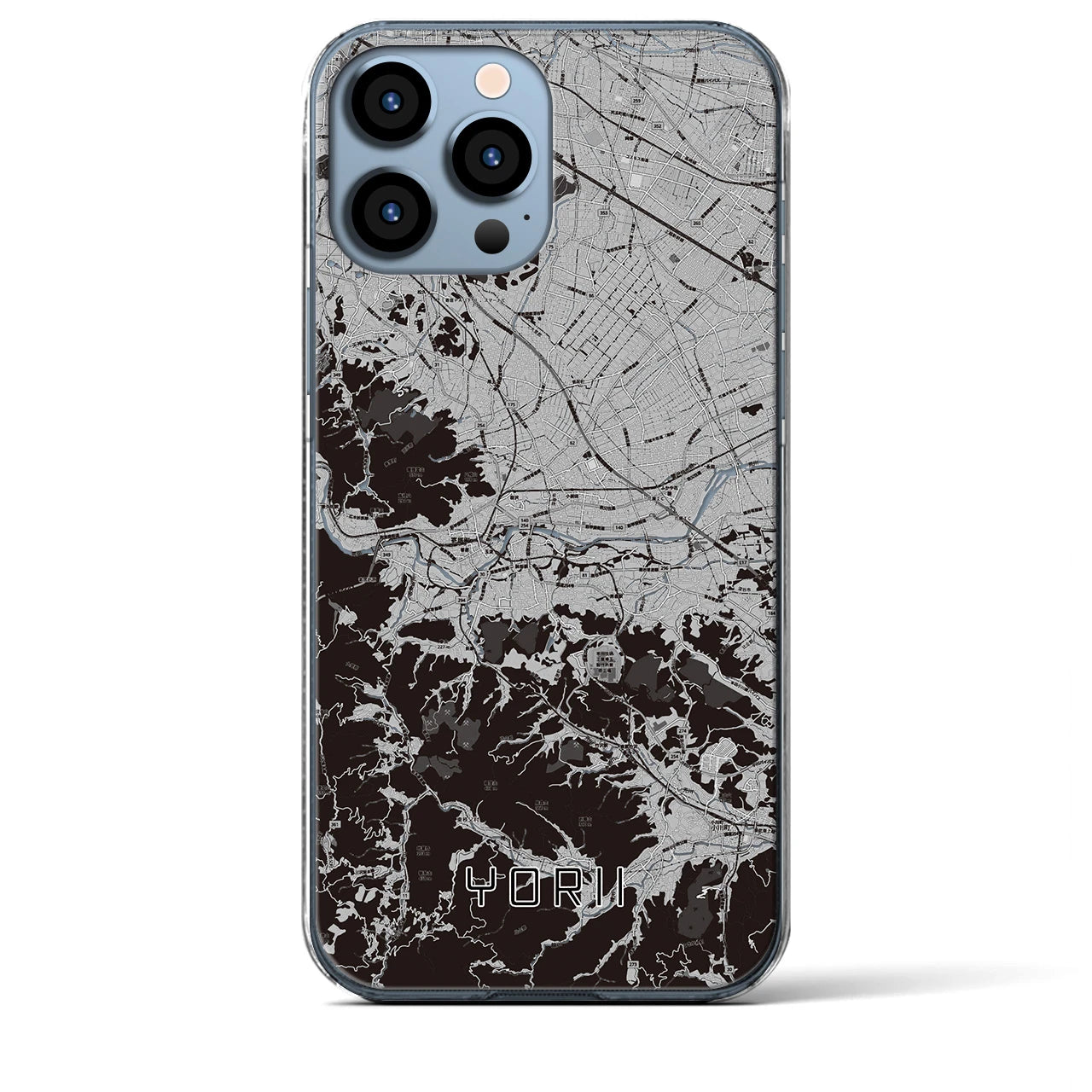 【寄居(埼玉県)】地図柄iPhoneケース(クリアタイプ)