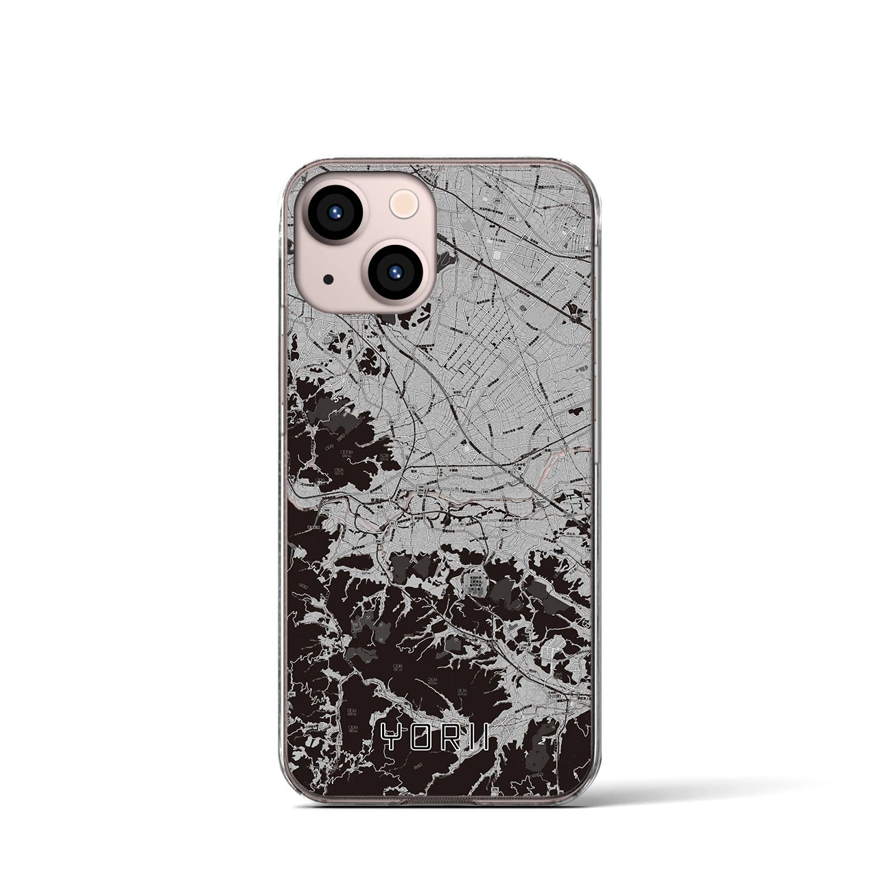 【寄居(埼玉県)】地図柄iPhoneケース(クリアタイプ)