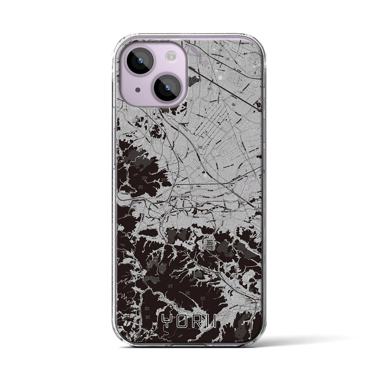 【寄居(埼玉県)】地図柄iPhoneケース(クリアタイプ)