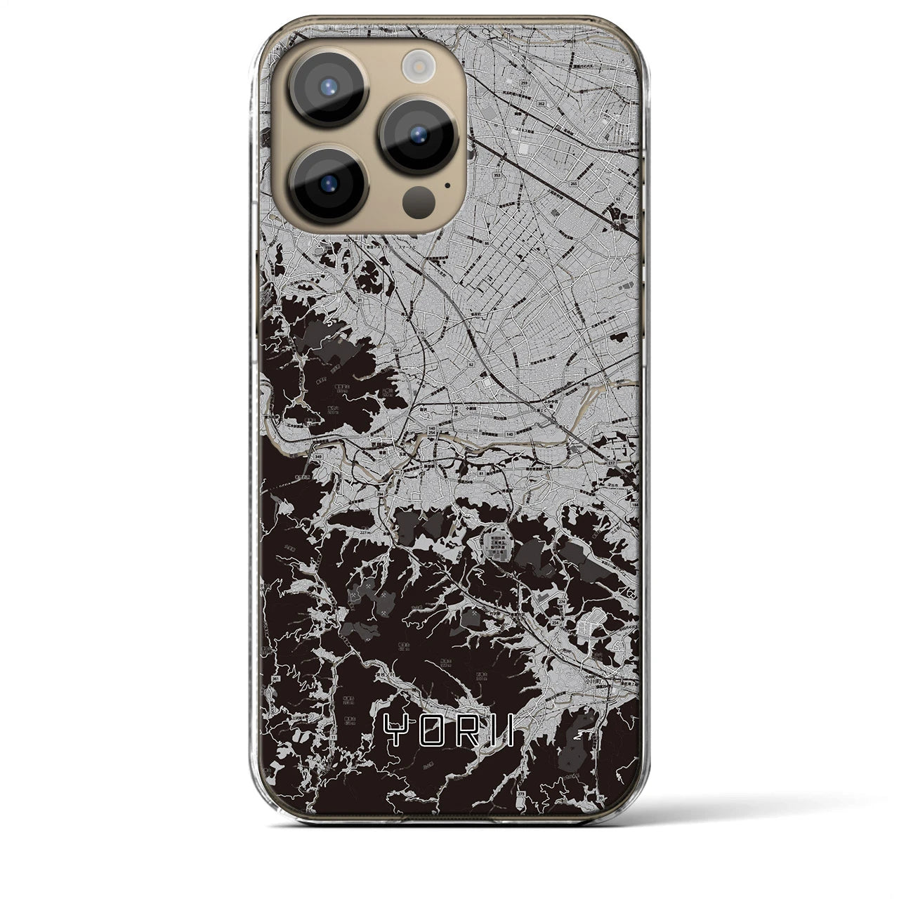 【寄居(埼玉県)】地図柄iPhoneケース(クリアタイプ)