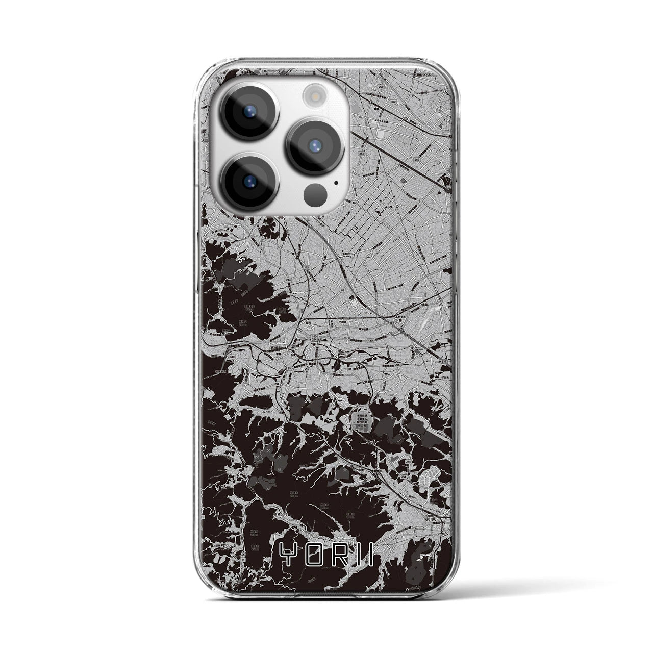 【寄居(埼玉県)】地図柄iPhoneケース(クリアタイプ)