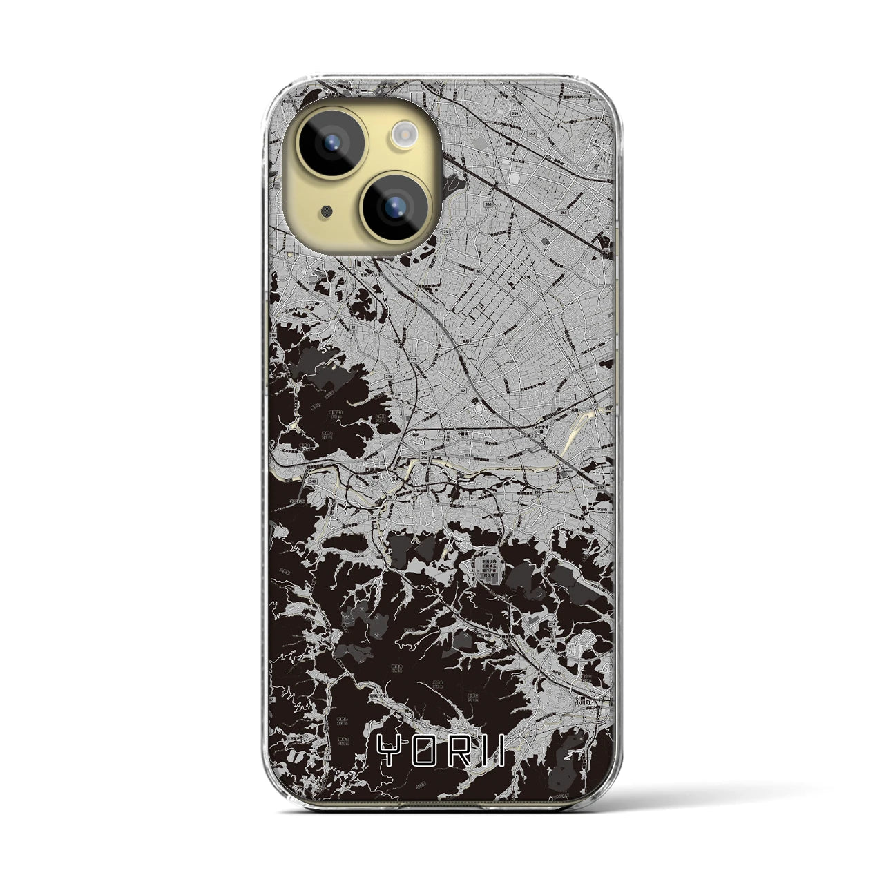 【寄居(埼玉県)】地図柄iPhoneケース(クリアタイプ)