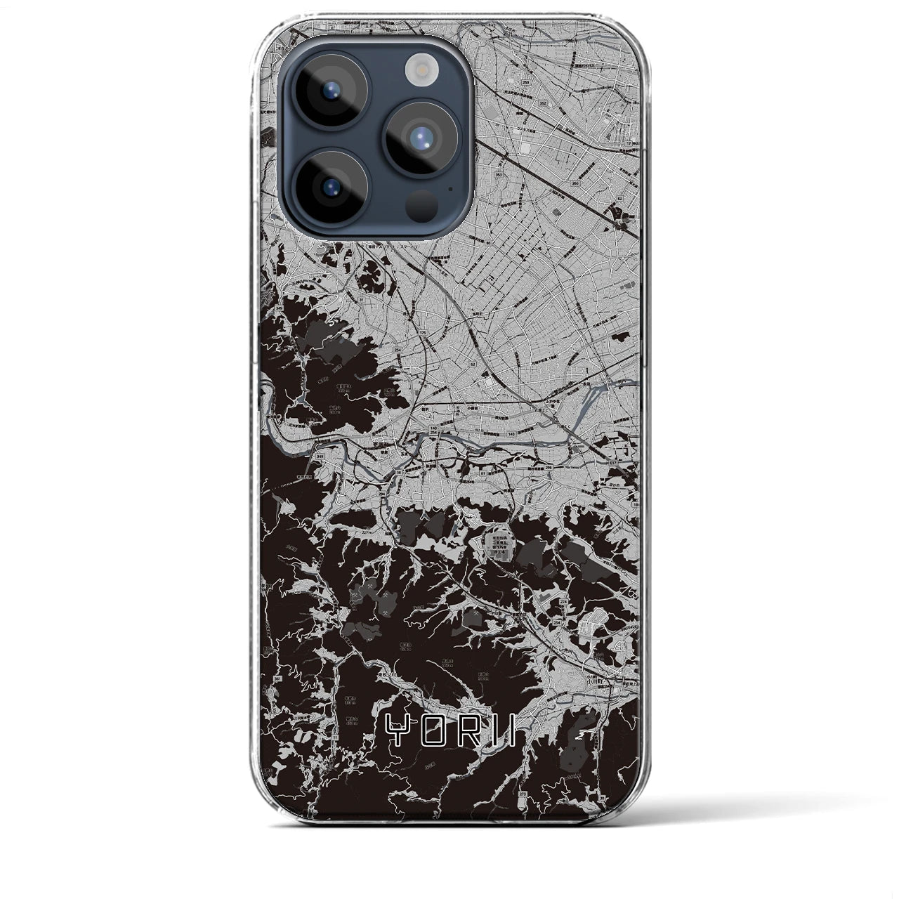 【寄居(埼玉県)】地図柄iPhoneケース(クリアタイプ)