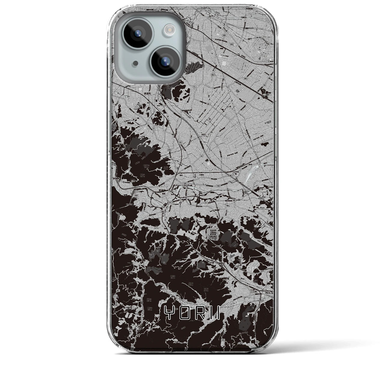 【寄居(埼玉県)】地図柄iPhoneケース(クリアタイプ)