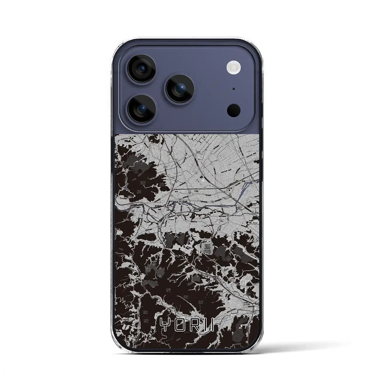 【寄居(埼玉県)】地図柄iPhoneケース(クリアタイプ)モノトーン・iPhone 17 Pro Max 用