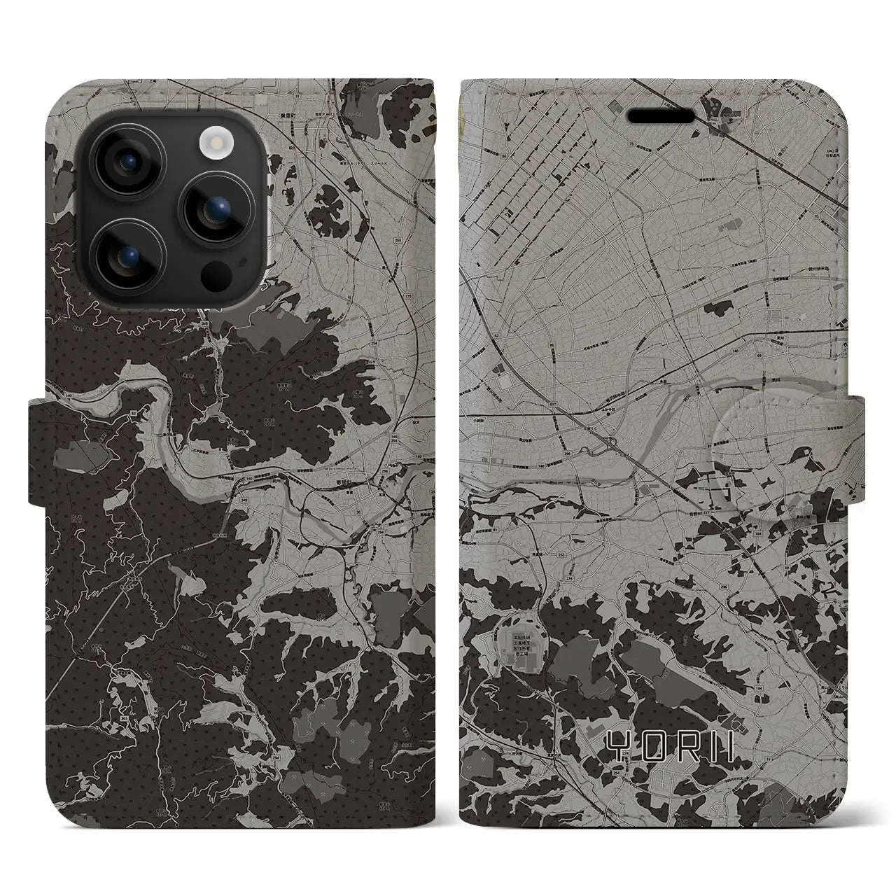 【寄居(埼玉県)】地図柄iPhoneケース(手帳タイプ)