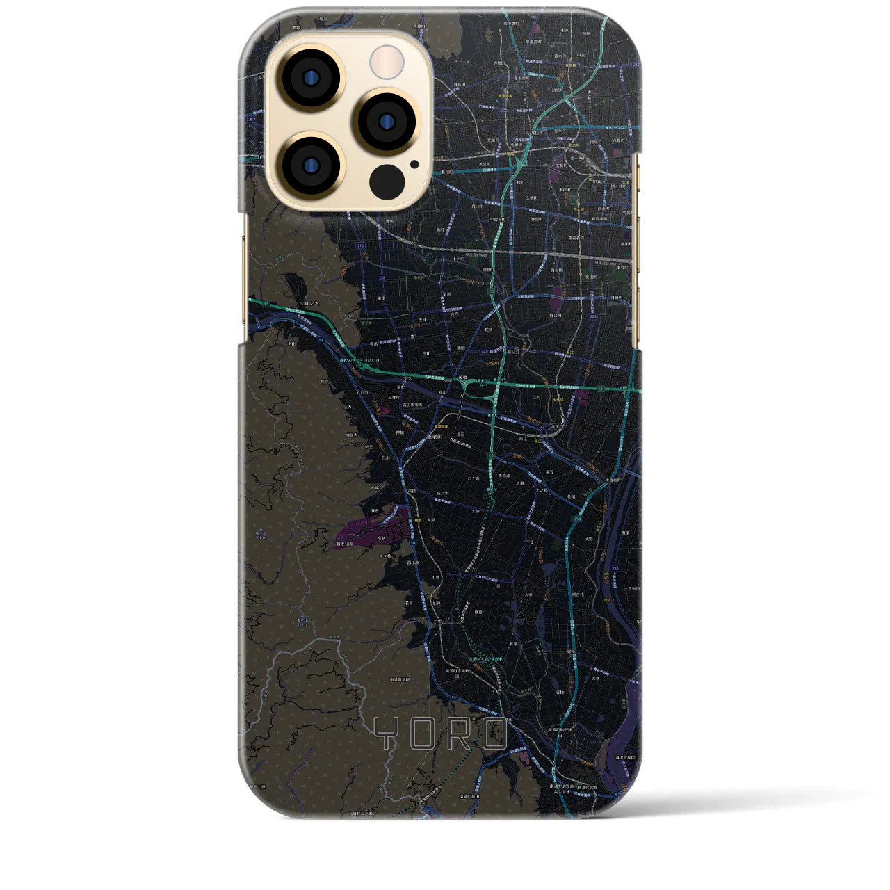 【養老(岐阜県)】地図柄iPhoneケース(バックカバータイプ)