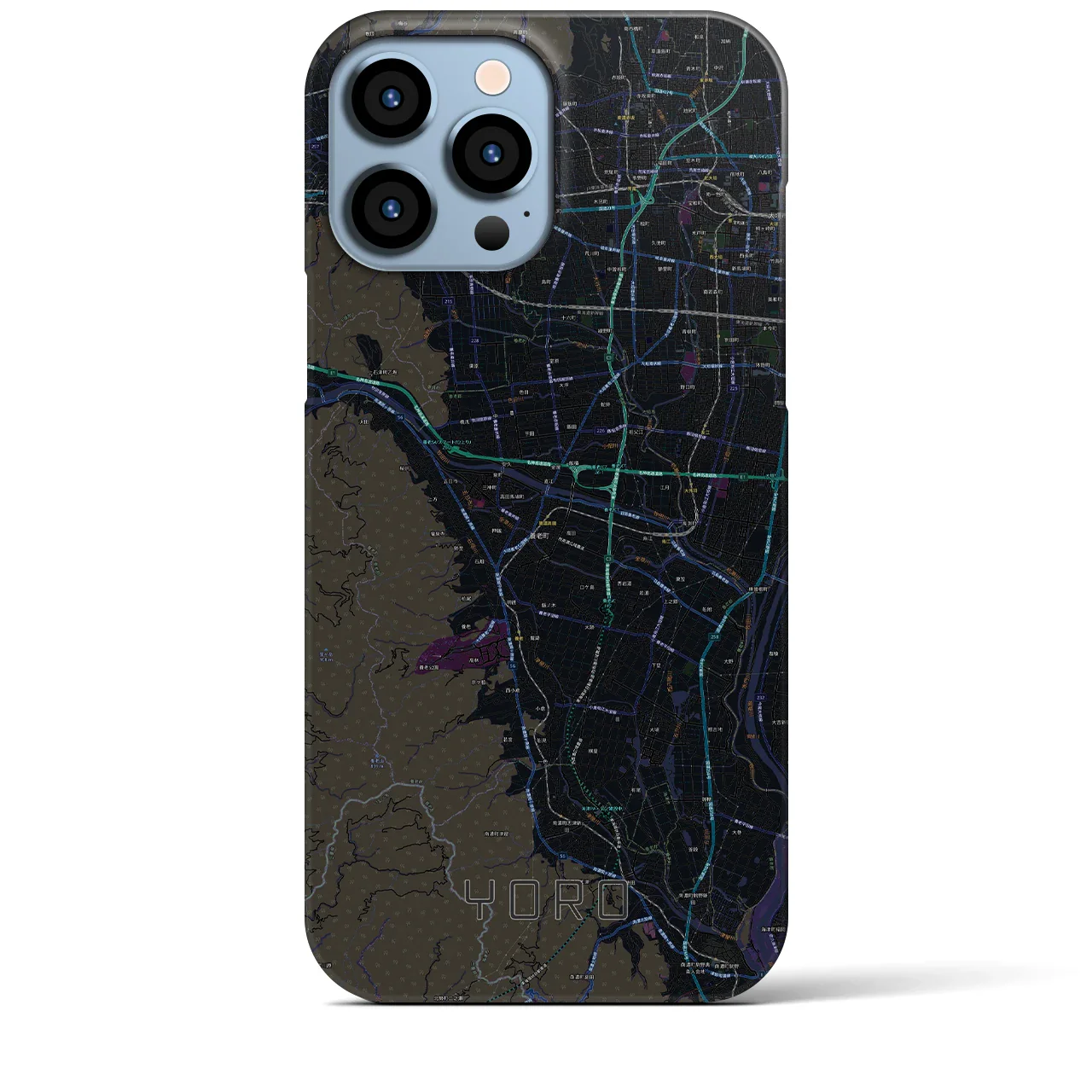 【養老(岐阜県)】地図柄iPhoneケース(バックカバータイプ)