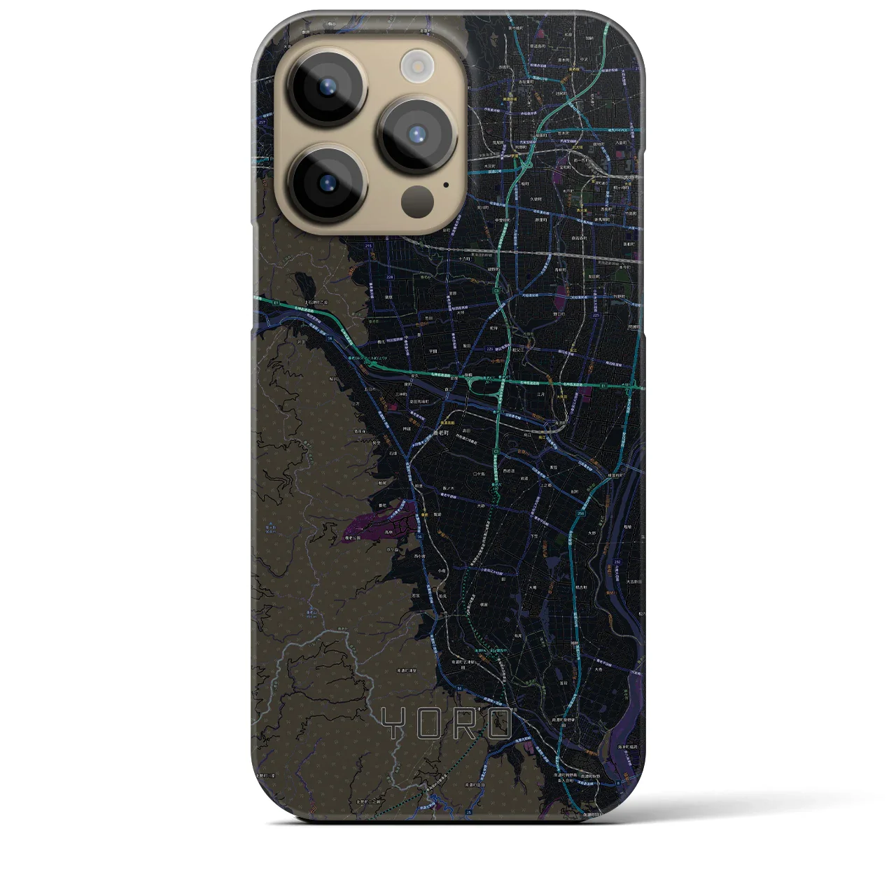 【養老(岐阜県)】地図柄iPhoneケース(バックカバータイプ)