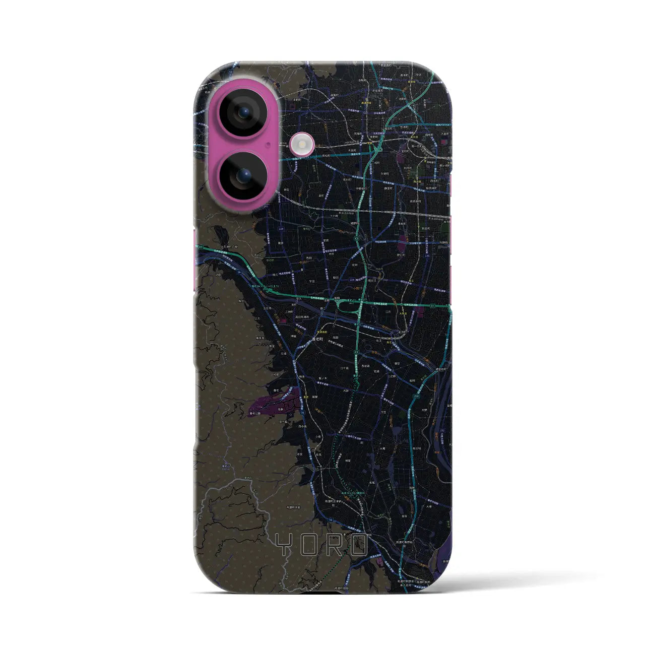 【養老(岐阜県)】地図柄iPhoneケース(バックカバータイプ)