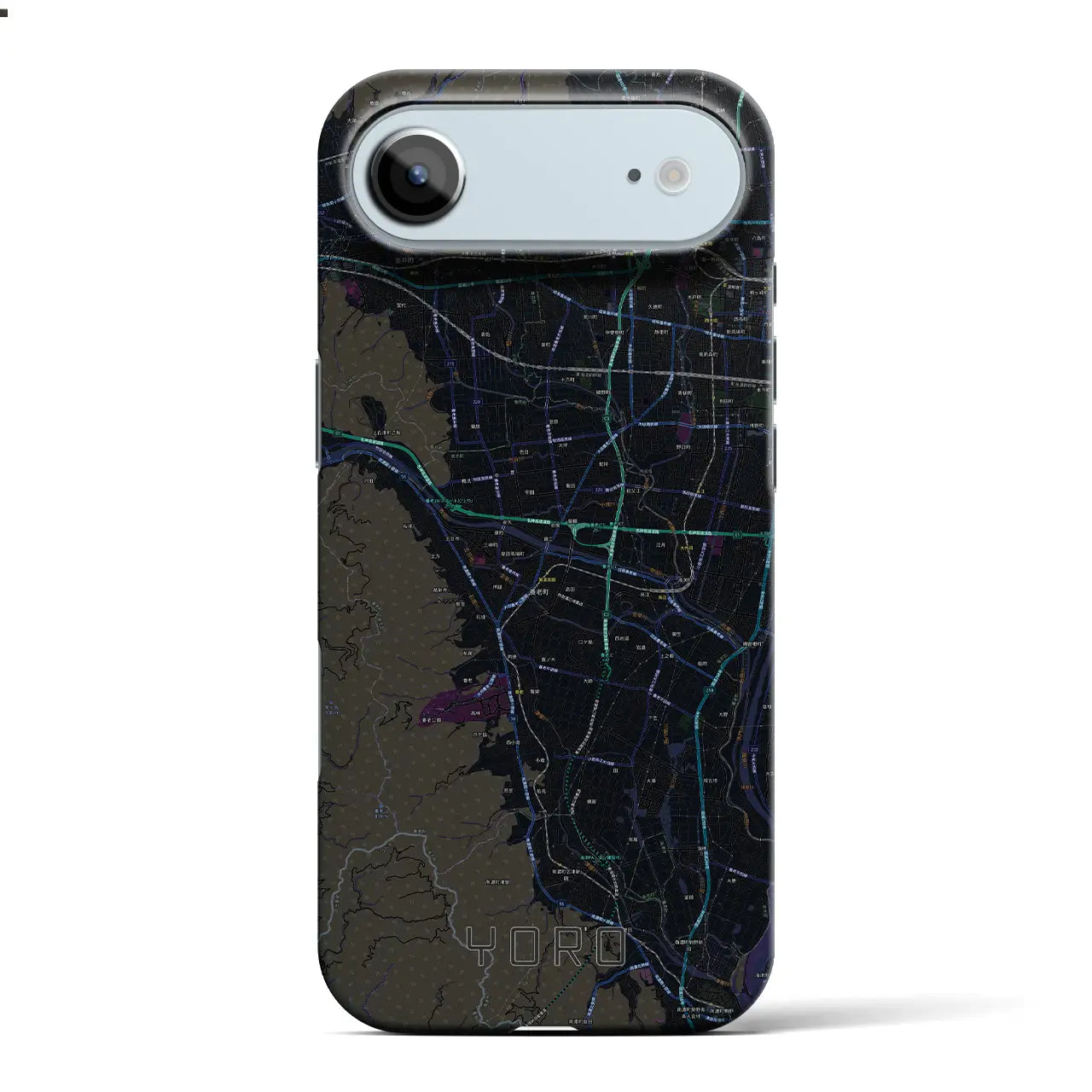 【養老(岐阜県)】地図柄iPhoneケース(バックカバータイプ)