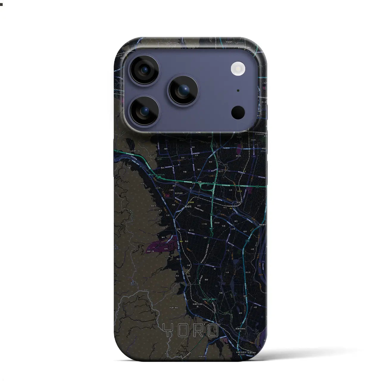 【養老(岐阜県)】地図柄iPhoneケース(バックカバータイプ)