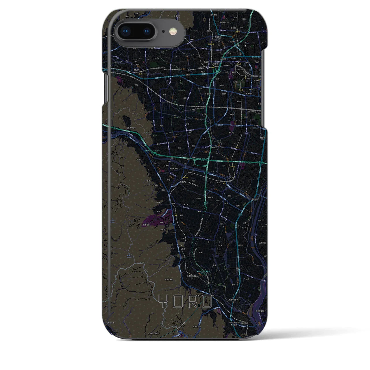 【養老(岐阜県)】地図柄iPhoneケース(バックカバータイプ)