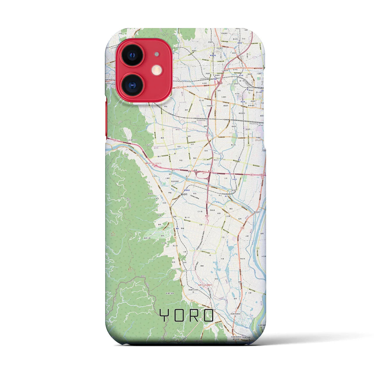 【養老(岐阜県)】地図柄iPhoneケース(バックカバータイプ)