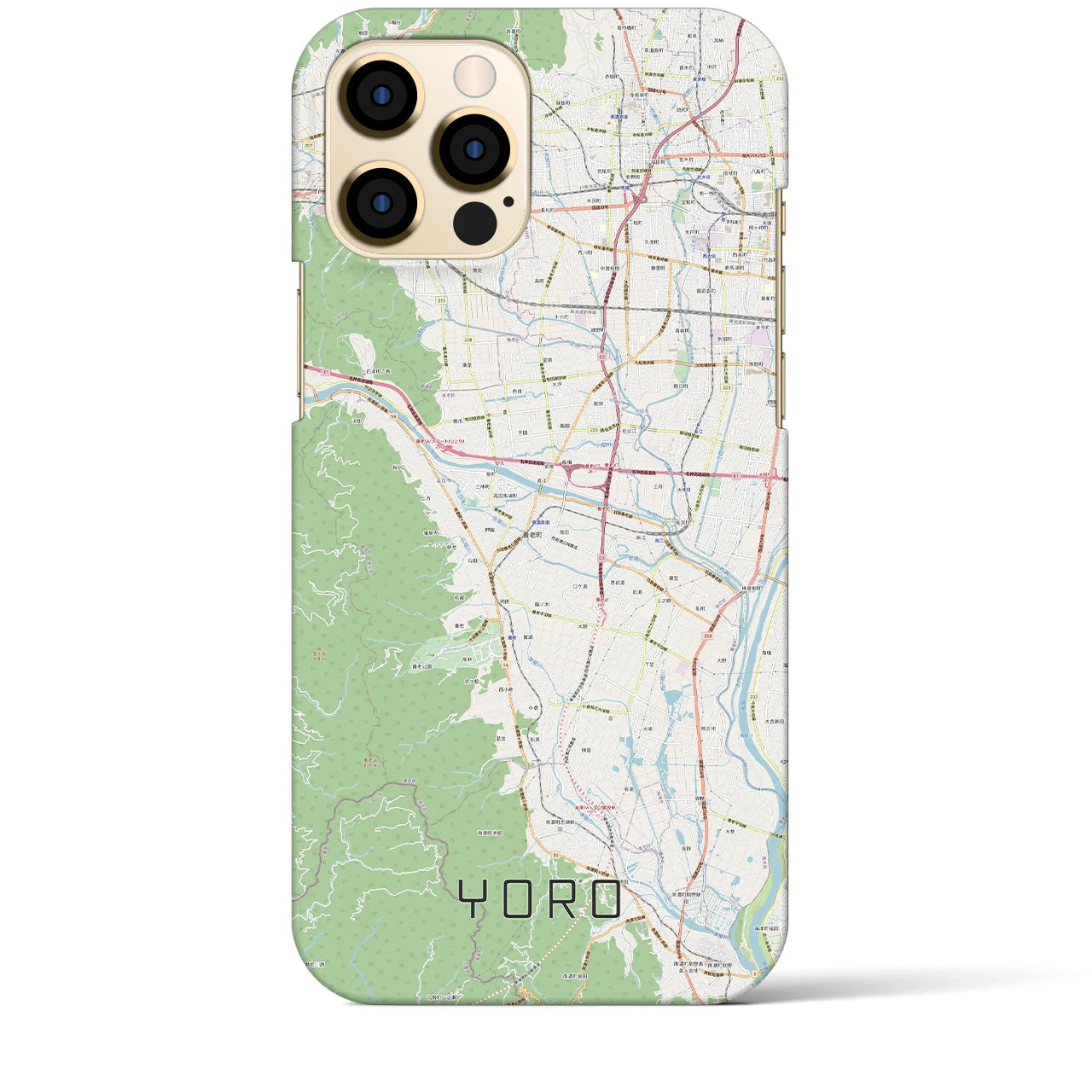 【養老(岐阜県)】地図柄iPhoneケース(バックカバータイプ)