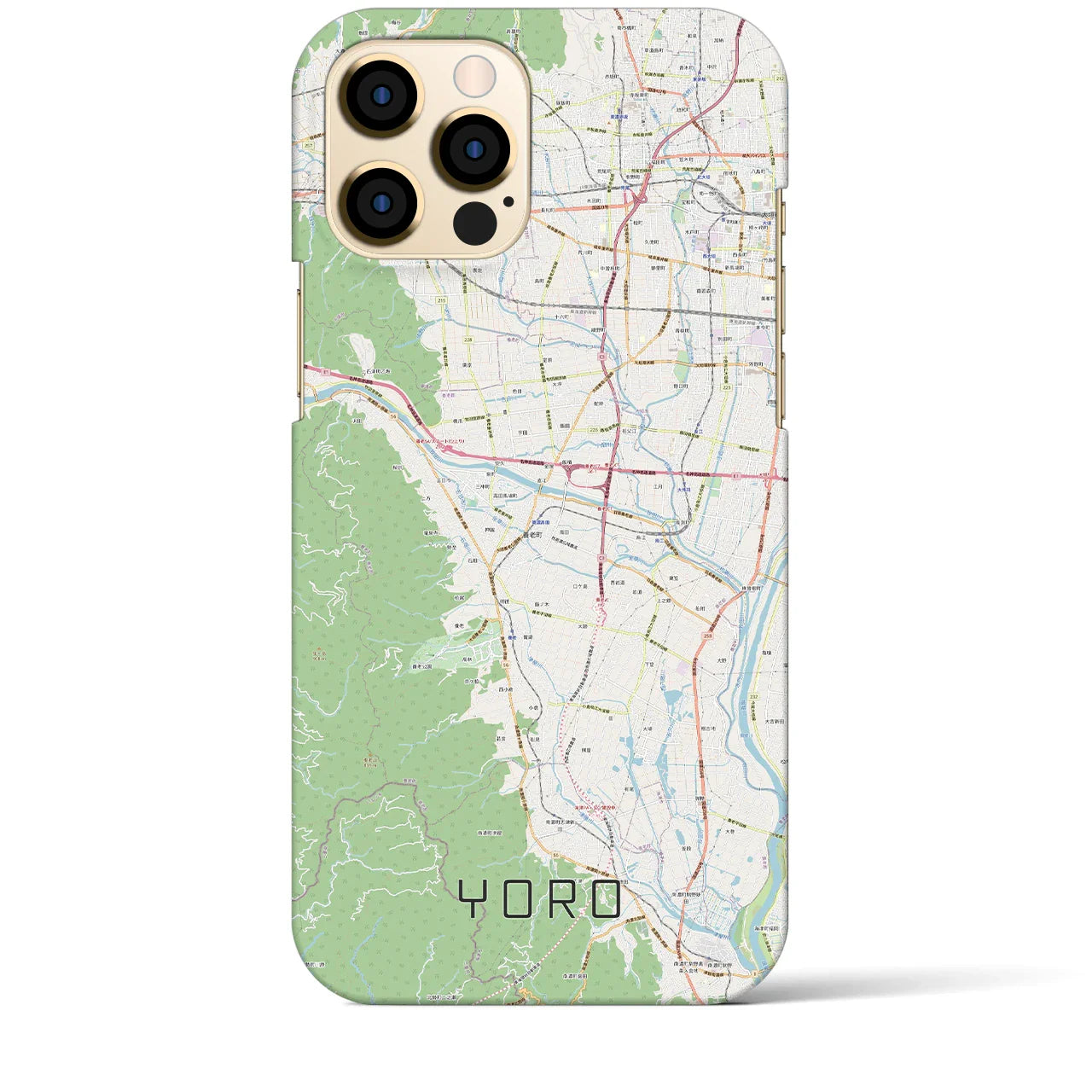 【養老(岐阜県)】地図柄iPhoneケース(バックカバータイプ)