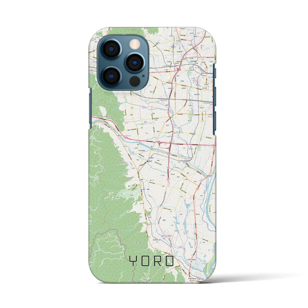 【養老(岐阜県)】地図柄iPhoneケース(バックカバータイプ)