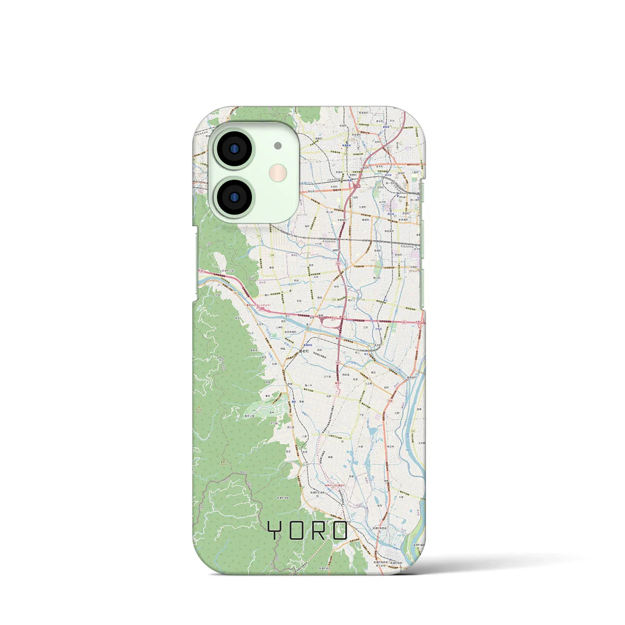 【養老(岐阜県)】地図柄iPhoneケース(バックカバータイプ)