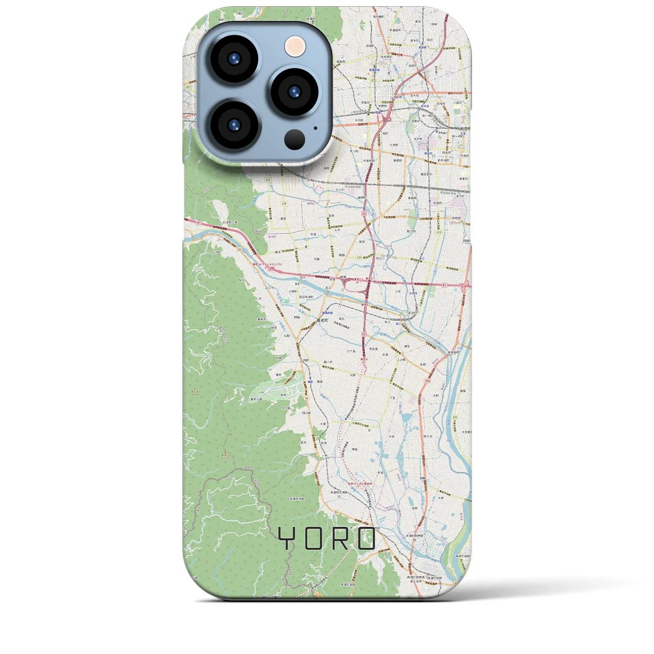 【養老(岐阜県)】地図柄iPhoneケース(バックカバータイプ)
