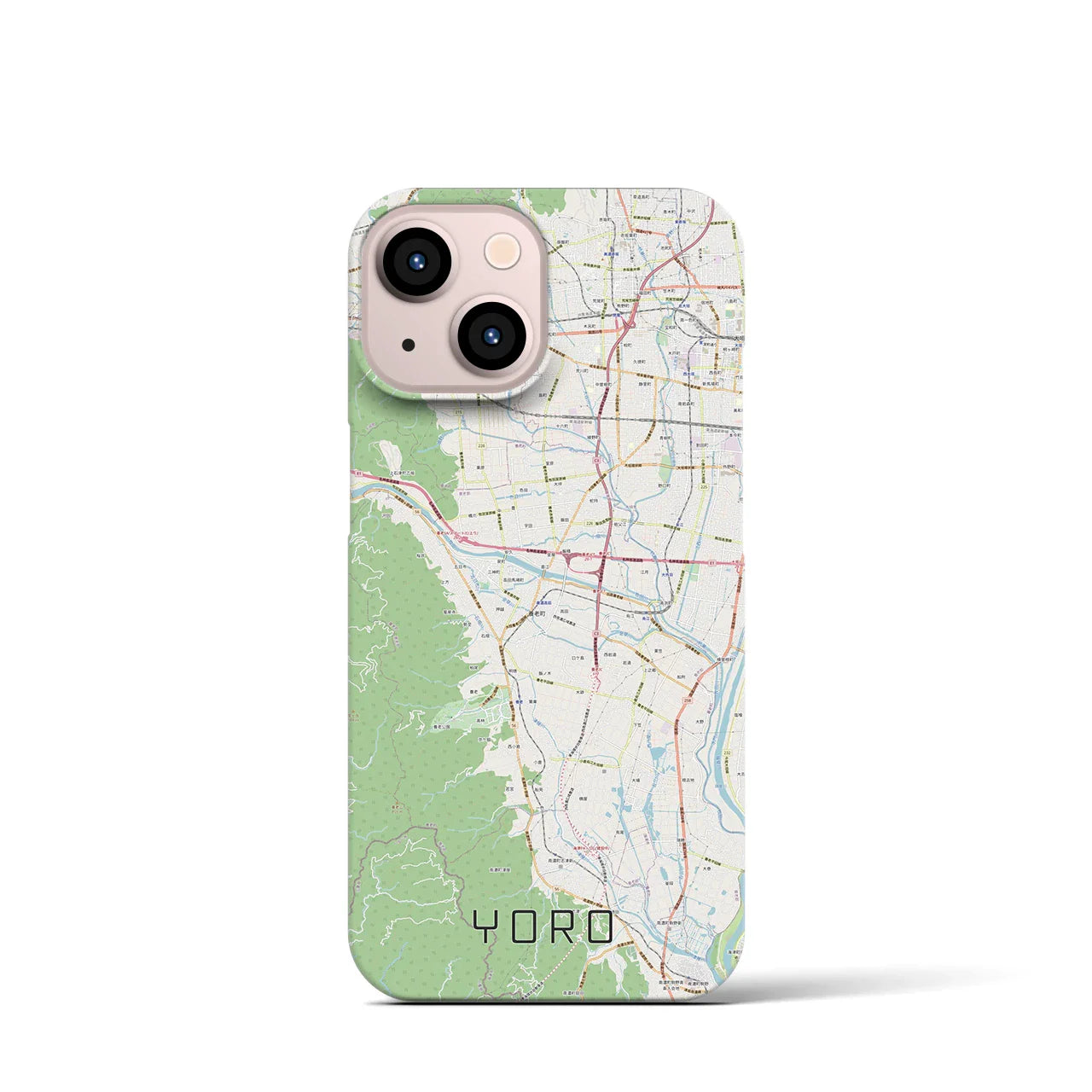 【養老(岐阜県)】地図柄iPhoneケース(バックカバータイプ)