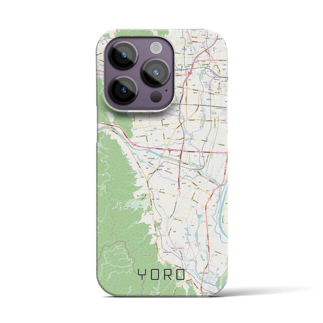 【養老(岐阜県)】地図柄iPhoneケース(バックカバータイプ)