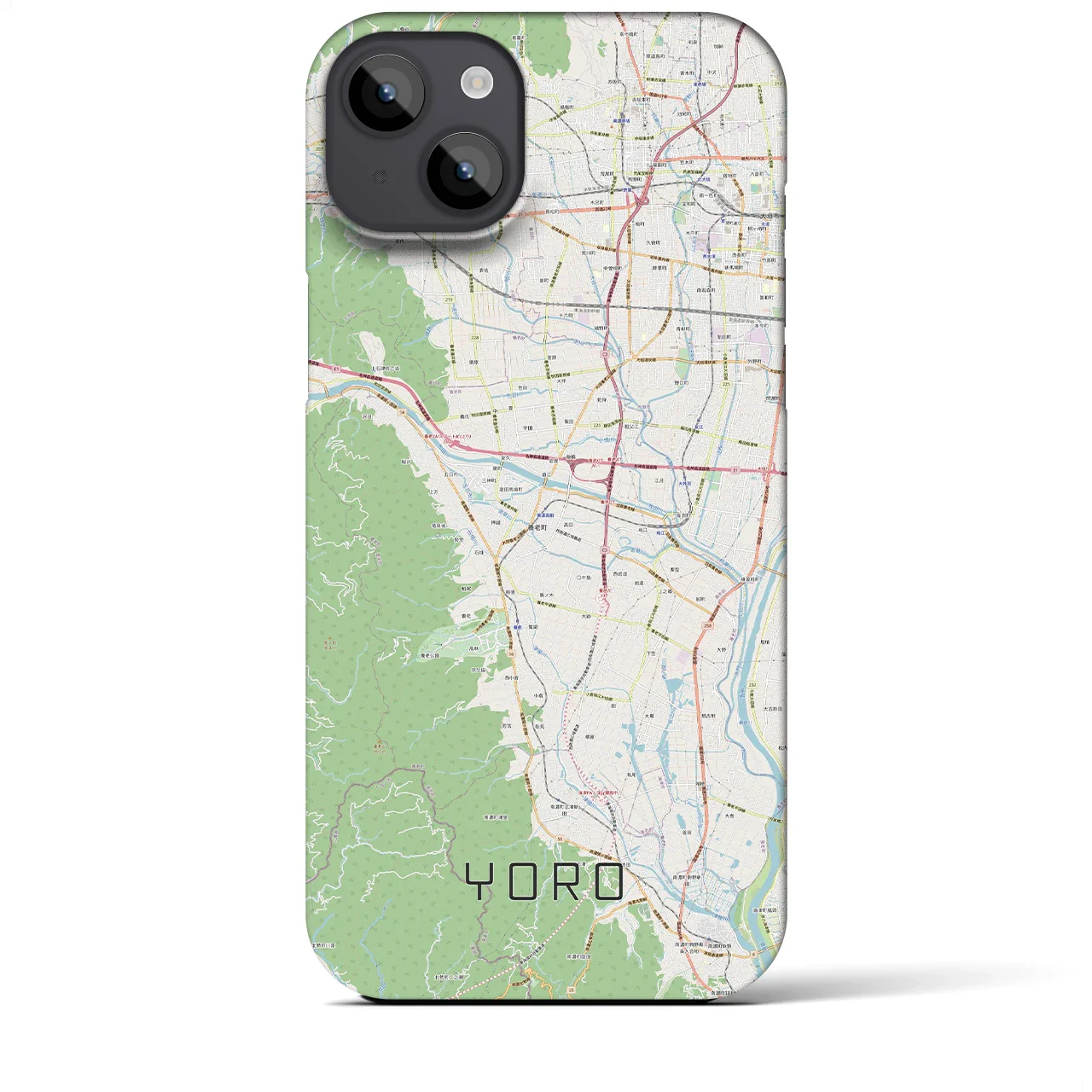 【養老(岐阜県)】地図柄iPhoneケース(バックカバータイプ)