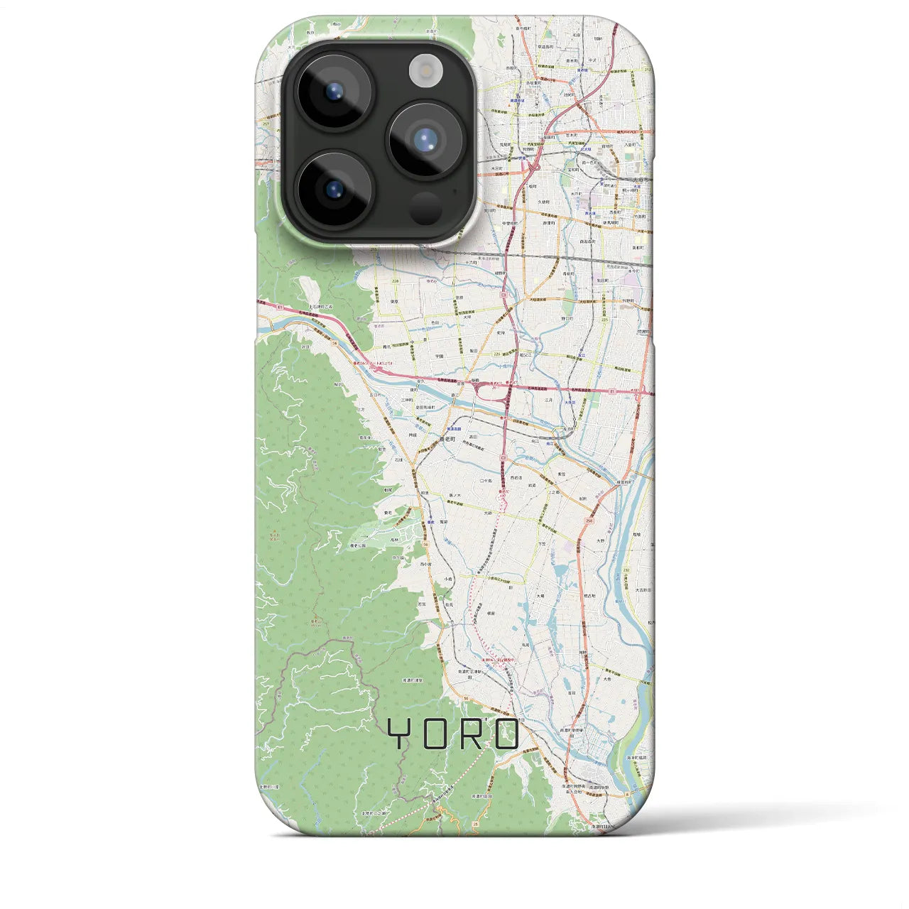 【養老(岐阜県)】地図柄iPhoneケース(バックカバータイプ)