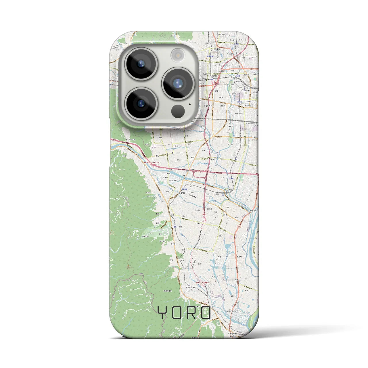 【養老(岐阜県)】地図柄iPhoneケース(バックカバータイプ)