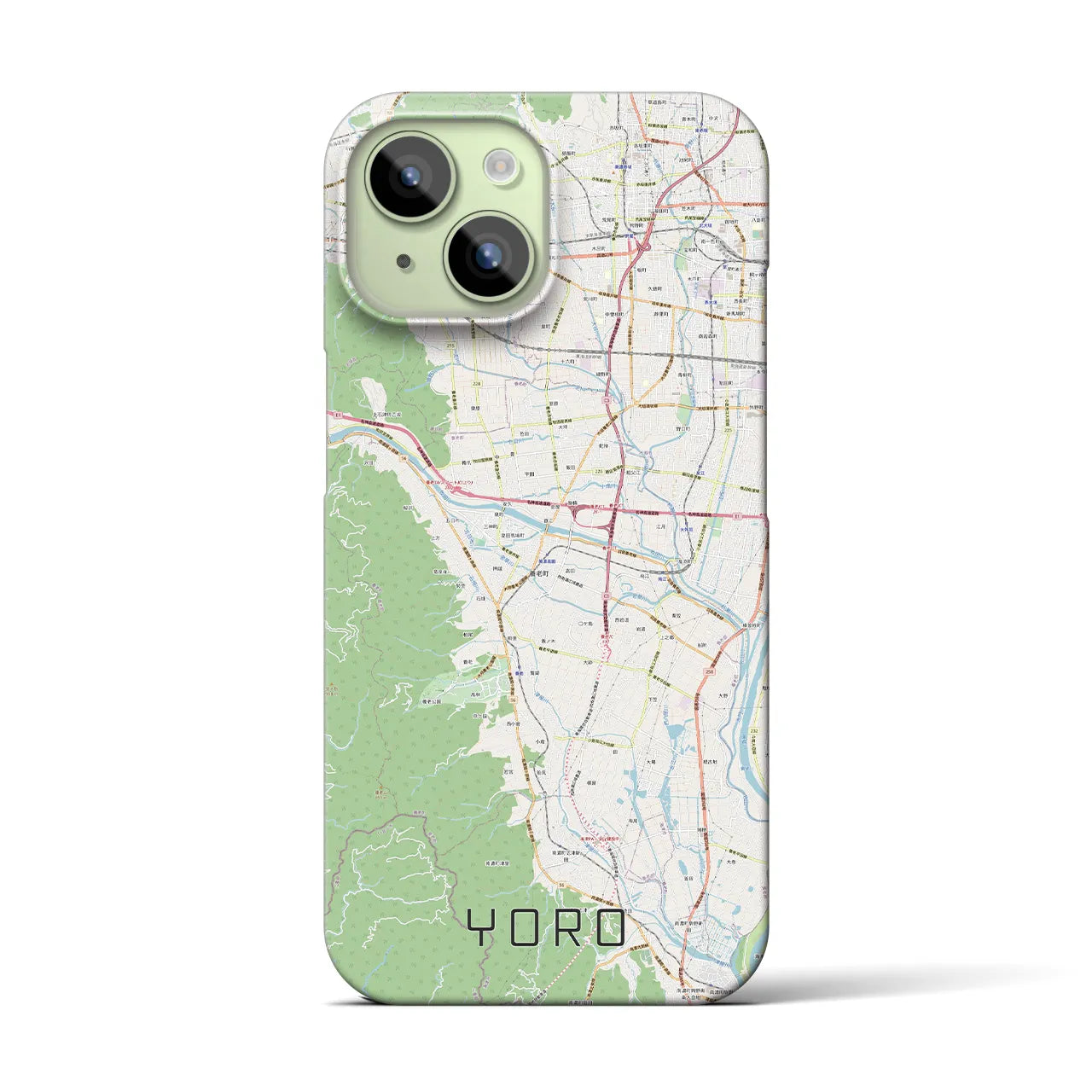 【養老(岐阜県)】地図柄iPhoneケース(バックカバータイプ)