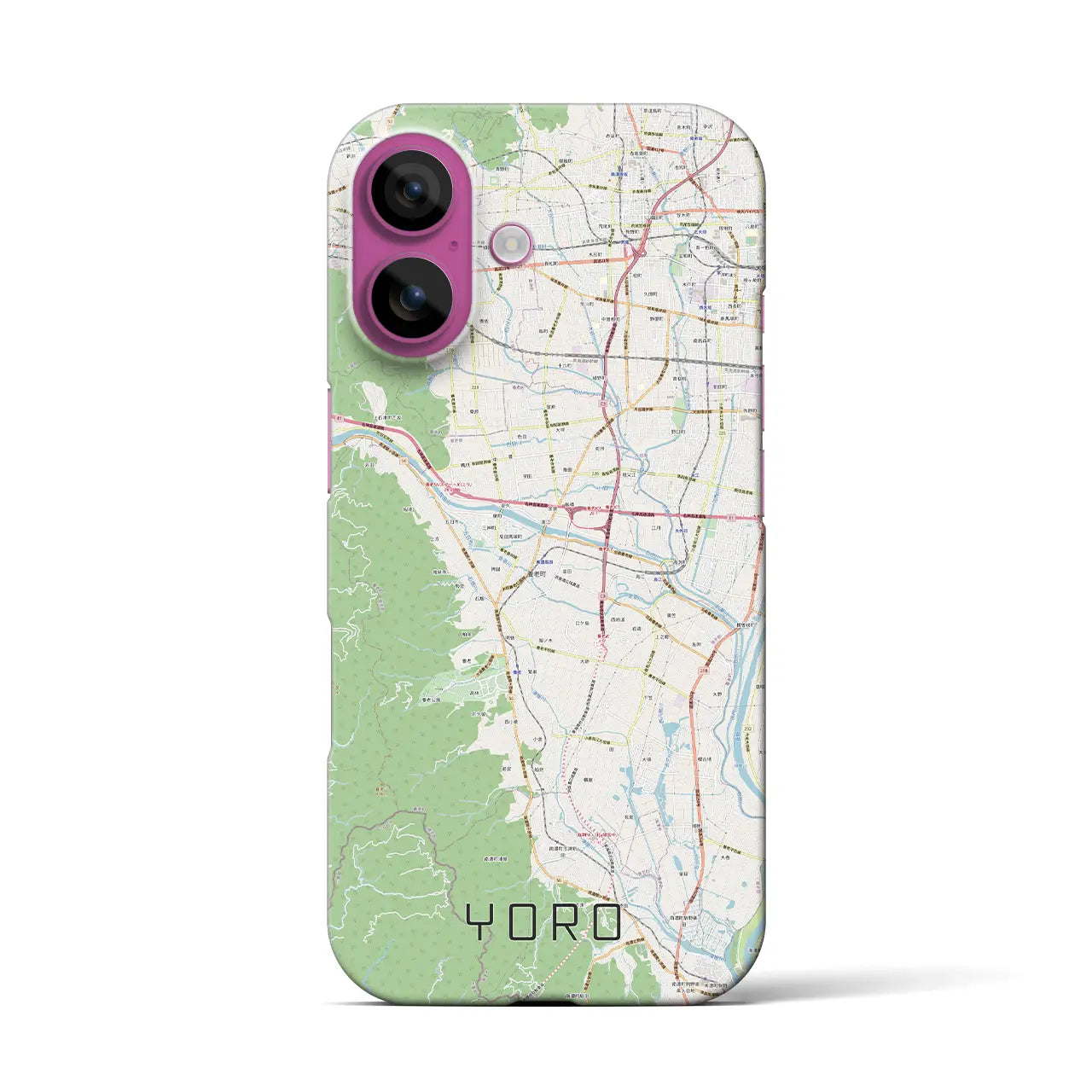 【養老(岐阜県)】地図柄iPhoneケース(バックカバータイプ)