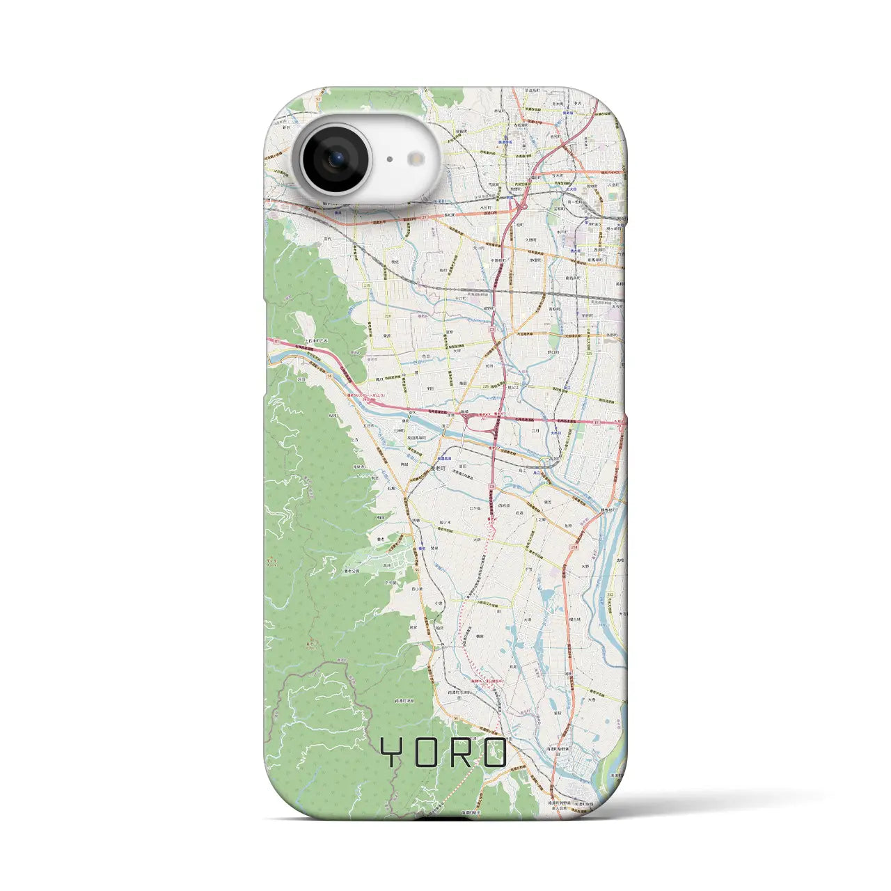 【養老(岐阜県)】地図柄iPhoneケース(バックカバータイプ)