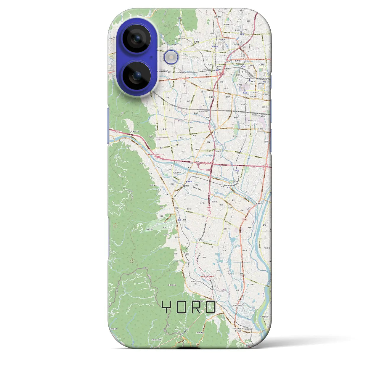 【養老(岐阜県)】地図柄iPhoneケース(バックカバータイプ)