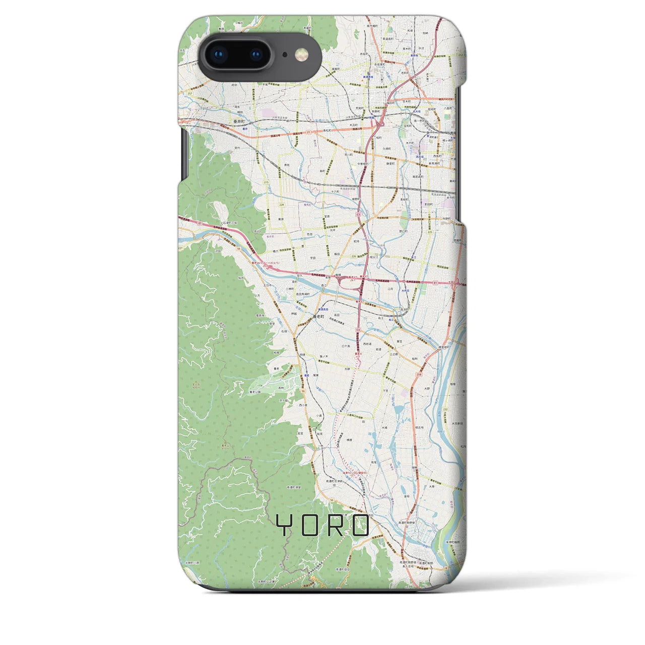 【養老(岐阜県)】地図柄iPhoneケース(バックカバータイプ)