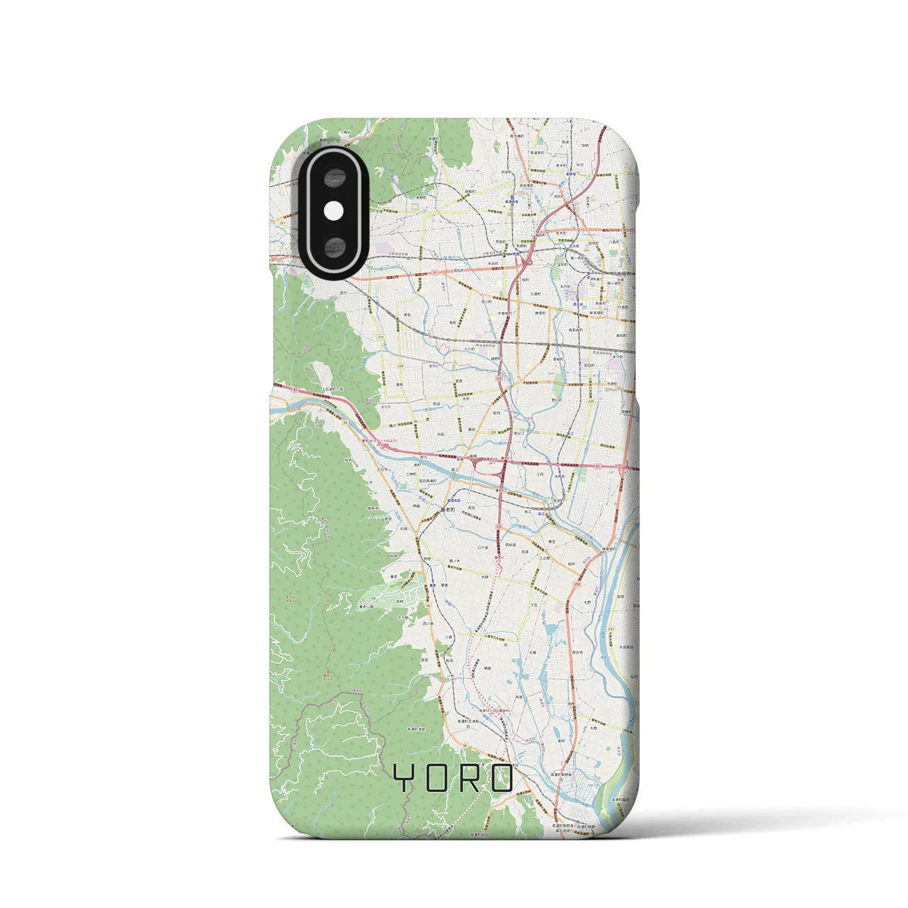 【養老(岐阜県)】地図柄iPhoneケース(バックカバータイプ)